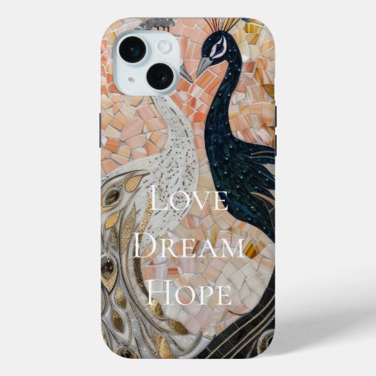 Coques Case-Mate iPhone Joli Peacock Or rose (Verso)