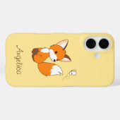 Coques Case-Mate iPhone Joli Petit Renard Regardant un Papillon (Verso (horizontal))