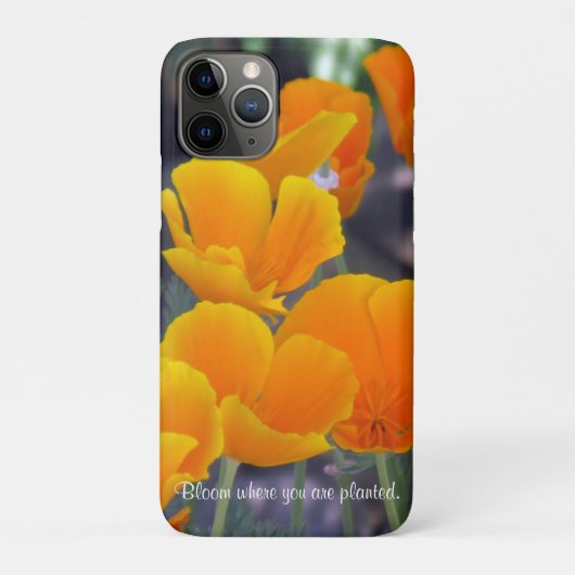 Coques Case-Mate iPhone Joli Poppies de Californie avec citation (Dos)