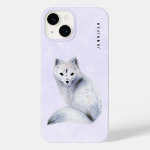 Coque Pour iPhone 14 Joli renard nordique avec des marques florales