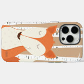 Coques Case-Mate iPhone Joli renard rouge boisé Birch Trees (Verso (horizontal))