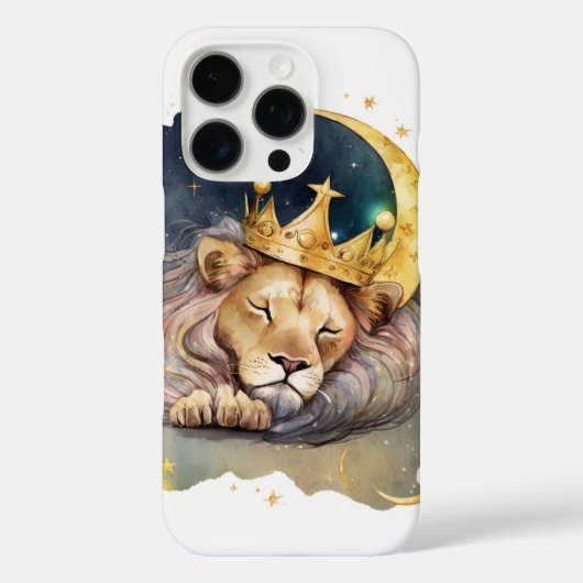 Coques Case-Mate iPhone Joli roi Lion endormi sur la Lune (Verso)