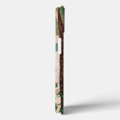 Coques Case-Mate iPhone Joli rose et vert fille et lapin paysage de neige (Verso / Droite)