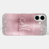 Coques Case-Mate iPhone Joli rose or argent fausse parties scintillant gir (Verso (horizontal))