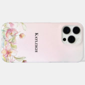 Coques Case-Mate iPhone Joli rose rose floral (Verso (horizontal))
