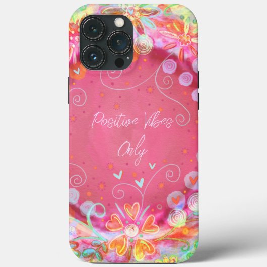 Coques Case-Mate iPhone Joli rose "Vibes Positives" Citer Inspiribilité (Verso)