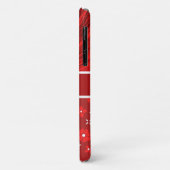 Coques Case-Mate iPhone Joli satin rouge n Fleurs Monogramme (Dos/Gauche)