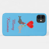 Coques Case-Mate iPhone Joli Seals de baiser de Noël (Dos (Horizontal))