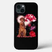 Coques Case-Mate iPhone Joli Setter irlandais Balloon Heart Valentines Day (Verso)