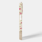 Coques Case-Mate iPhone Joli Shabby Personnalisé Chic Floral Bois Monogram (Verso / Droite)