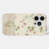 Coques Case-Mate iPhone Joli Shabby Personnalisé Chic Floral Monogramme (Verso (horizontal))