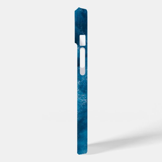 Coques Case-Mate iPhone Joli Turquoise Blue Aqua Turquoise Geode Motif Coq (Verso / Gauche)
