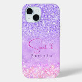 Coques Case-Mate iPhone Joli violet rose parties scintillant d'anniversair (Verso)