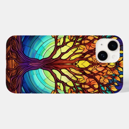 Coques Case-Mate iPhone Joli vitrail de vie (Verso (horizontal))