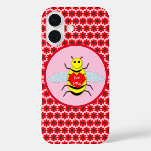 Coques Case-Mate iPhone Jolie abeille de la Saint-Valentin (Verso)