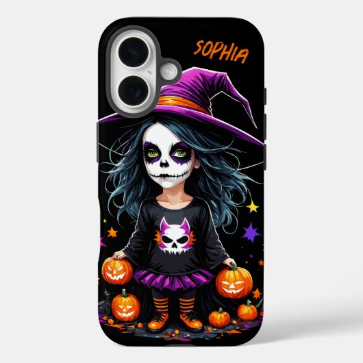Coques Case-Mate iPhone Jolie Adorable Kawaii Halloween sorcière (Verso)