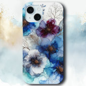 Coques Case-Mate iPhone Jolie aquarelle Cerise Fleurs Bleu et Violet