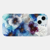 Coques Case-Mate iPhone Jolie aquarelle Cerise Fleurs Bleu et Violet (Verso (horizontal))