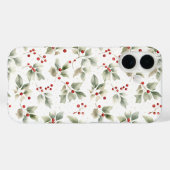 Coques Case-Mate iPhone Jolie aquarelle Holly et Berries (Verso (horizontal))