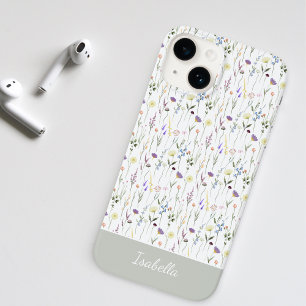 Coque Pour iPhone 14 Jolie aquarelle jolie fleur sauvage personnalisée