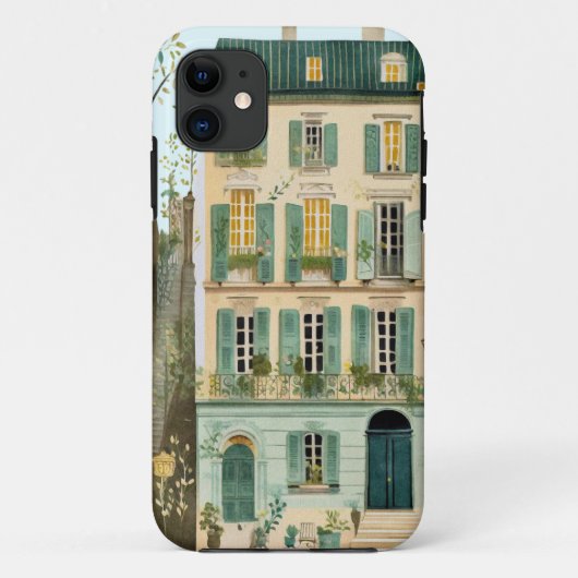 Coques Case-Mate iPhone Jolie aquarelle maison de ville (Dos)