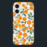 Coques iPhone 16 Jolie aquarelle Orange Citrus Motif botanique<br><div class="desc">Elégantes aquarelles motif de fruits avec oranges et feuilles.</div>