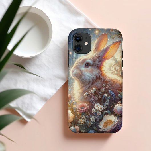 Coques Case-Mate iPhone Jolie Aquarelle Pastel Lapin Bois