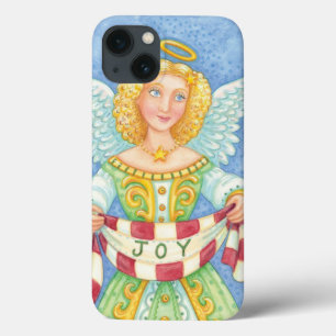 iPhone 13 Case Jolie bannière de Noël de dessin animé ange halo a