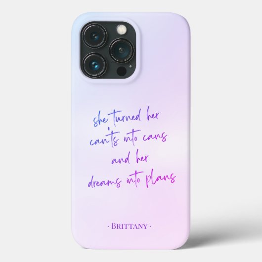 Coques Case-Mate iPhone Jolie citation Pastel Dreams into Plans (Verso)