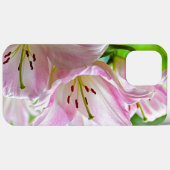 Coques Case-Mate iPhone Jolie Classique Joli Pastel Rose Fleurs Blanches (Verso (horizontal))