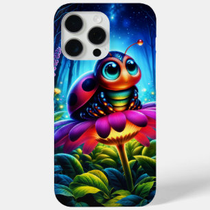 Coque iPhone 15 Pro Max Jolie coccinelle aux yeux grands avec une lueur my