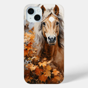 COQUE iPhone 15 MINI JOLIE COULEUR D'EAU CHEVAL THÈME CHEVAL