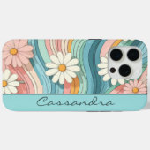 Coques Case-Mate iPhone Jolie couleur Retro Daisy Nom de l'alimentation (Verso (horizontal))