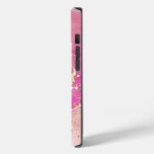 Coques Case-Mate iPhone Jolie encre abstraite, rose turquoise et or (Verso / Gauche)