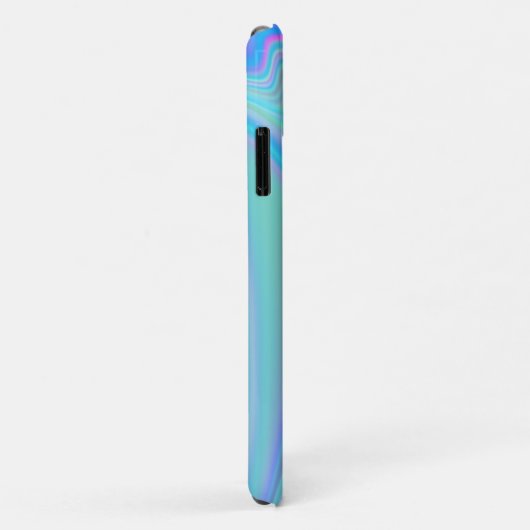 Coques Case-Mate iPhone Jolie Faux Iridescente moderne avec nom (Dos/Droite)
