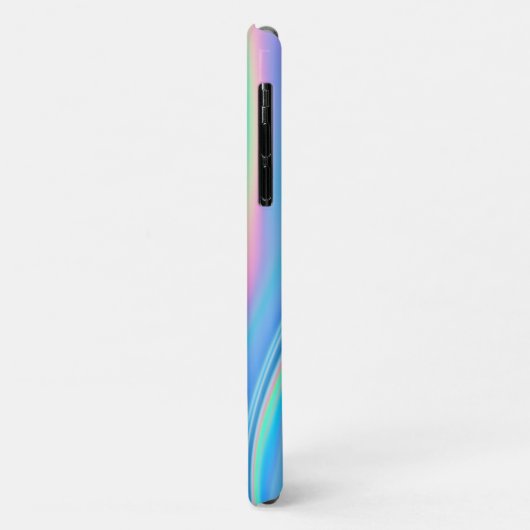 Coques Case-Mate iPhone Jolie Faux Iridescente moderne avec nom (Dos/Gauche)