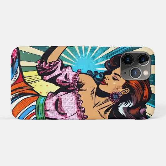 Coques Case-Mate iPhone Jolie Femme Dansant Salsa Pop Art (Dos (Horizontal))