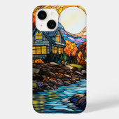 Coques Case-Mate iPhone jolie ferme en vitrail (Verso)