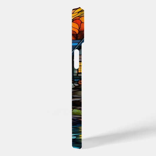 Coques Case-Mate iPhone jolie ferme en vitrail (Verso / Droite)