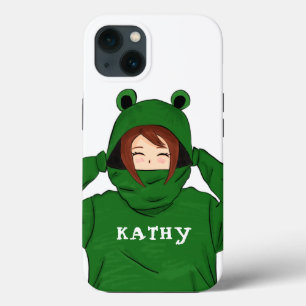 Case-Mate iPhone Case Jolie fille avec dessin de la grenouille verte