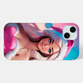 Coques Case-Mate iPhone Jolie Fille de Noël Rose 01 (Verso (horizontal))