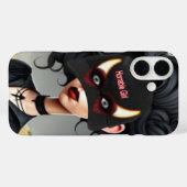 Coques Case-Mate iPhone Jolie fille horrible  (Verso (horizontal))