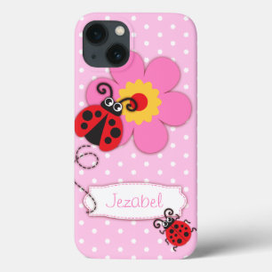Coques Pour iPhone Jolie fille ladybug nom rose