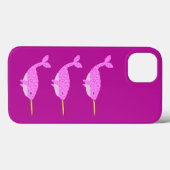 Coques Case-Mate iPhone Jolie fille rose bébé Narwhal (Verso (horizontal))