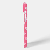 Coques Case-Mate iPhone Jolie fille rose Coeur Nom du monogramme (Verso / Gauche)