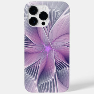 Coque Pour Pour iPhone 14 Pro Max Jolie fleur rose abstraite moderne art fractal
