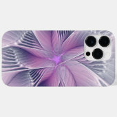 Coques Case-Mate iPhone Jolie fleur rose abstraite moderne art fractal (Verso (horizontal))