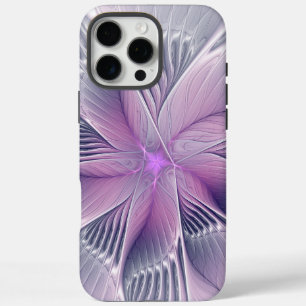 Coques iPhone 16 Pro Max Jolie fleur rose abstraite moderne art fractal