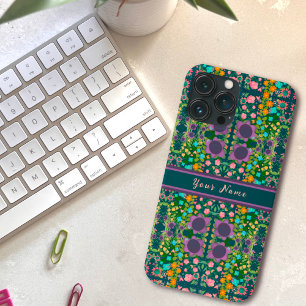 Case-Mate iPhone Case Jolie Fleurs de Boho pourpre Motif de nom personna