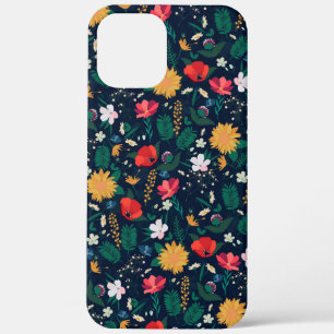 Case-Mate iPhone Case Jolie Fleurs sauvages colorées Design bleu marine
